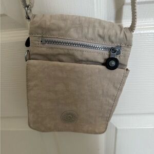 Kipling Beige Small Crossbody Bag with Front Flap